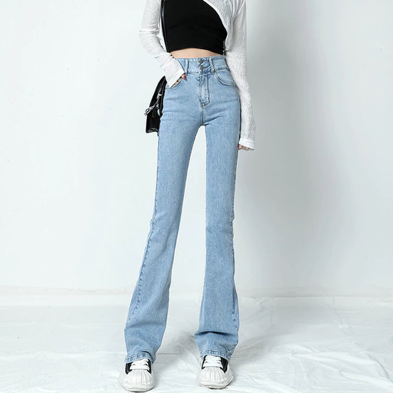 Streetwear Elastic Jeans 