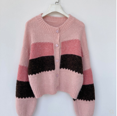 Girl Loose Lazy College Style Cardigan Coat