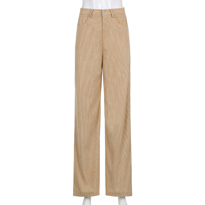 Corduroy Wide-Leg Pants