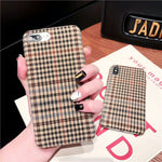 Simple plaid phone case