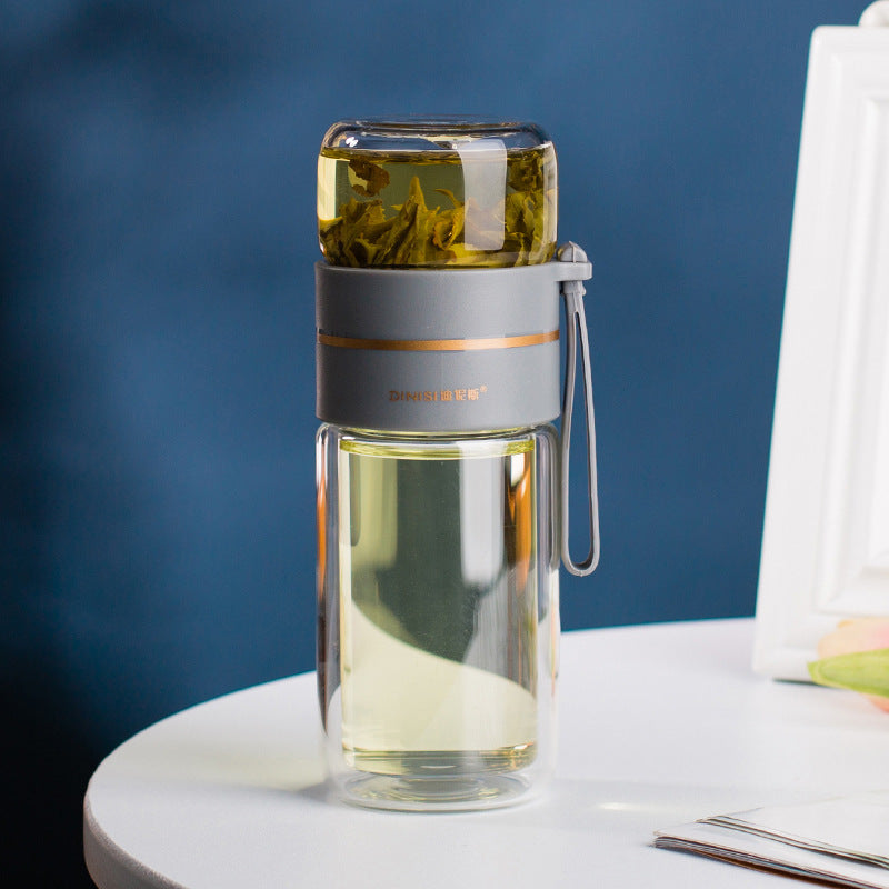 Glass Water Bottle With Tea Infuser Filter & Separation