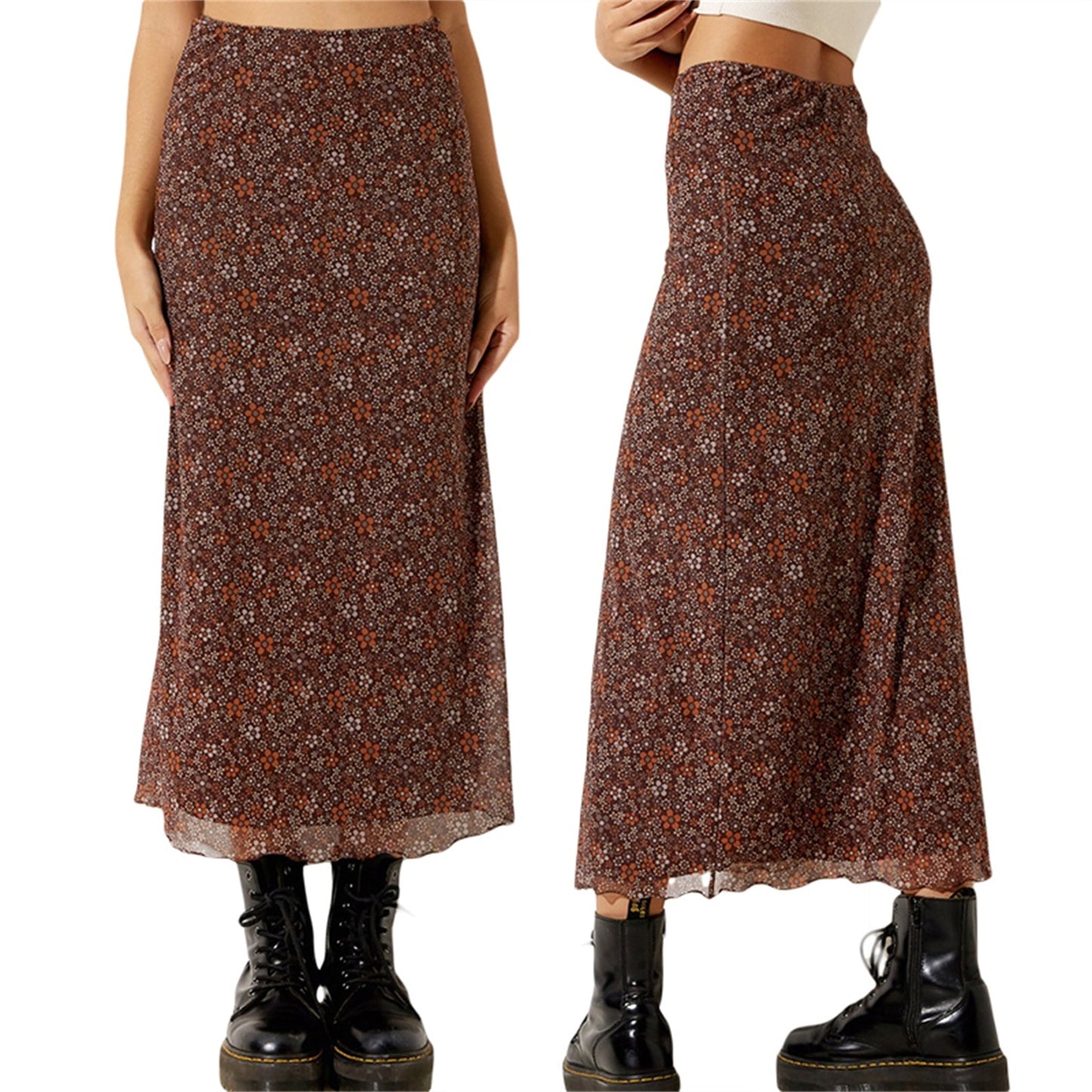 Floral Long Skirt