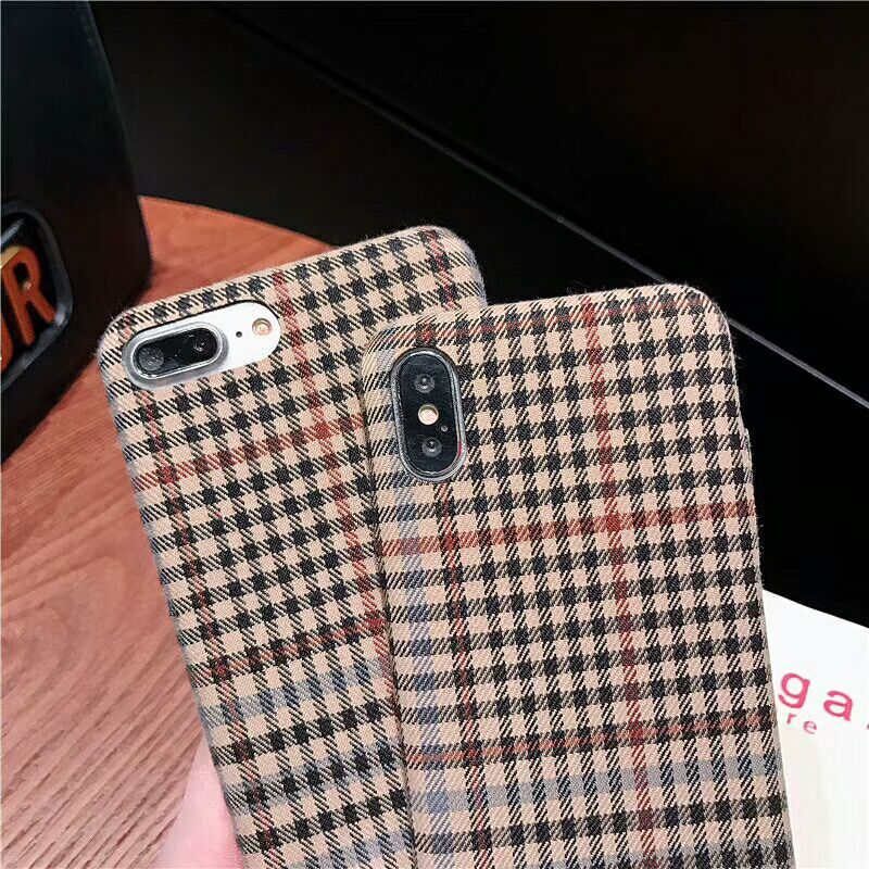 Simple plaid phone case