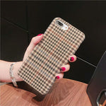 Simple plaid phone case