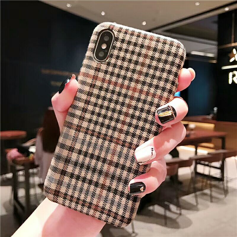 Simple plaid phone case