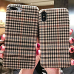 Simple plaid phone case