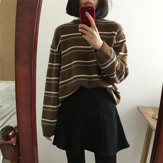 Loose lazy knit sweater