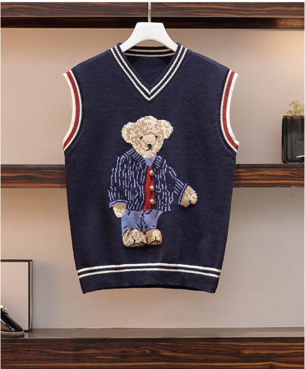 Little bear loose belly slimming sweater