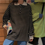 T-shirt loose thin stripe