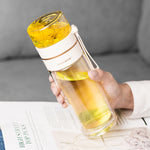 Glass Water Bottle With Tea Infuser Filter & Separation