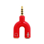 Color earphone splitter adapter