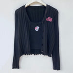 Girl Loose Lazy College Style Cardigan Coat