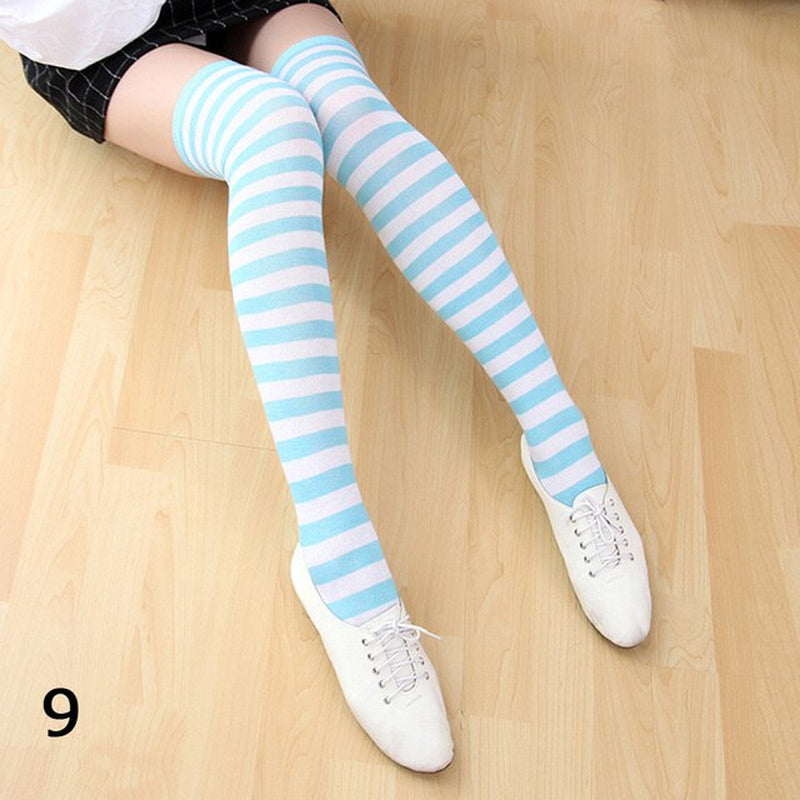 Diamond Plaid Knee Socks