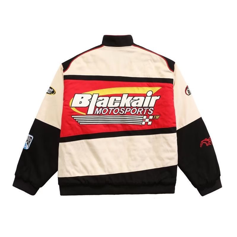 American retro racing coat