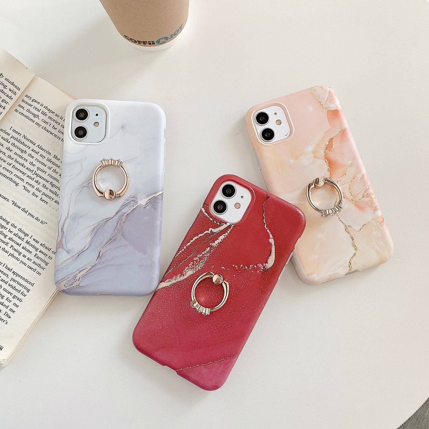 Marble ring phone case