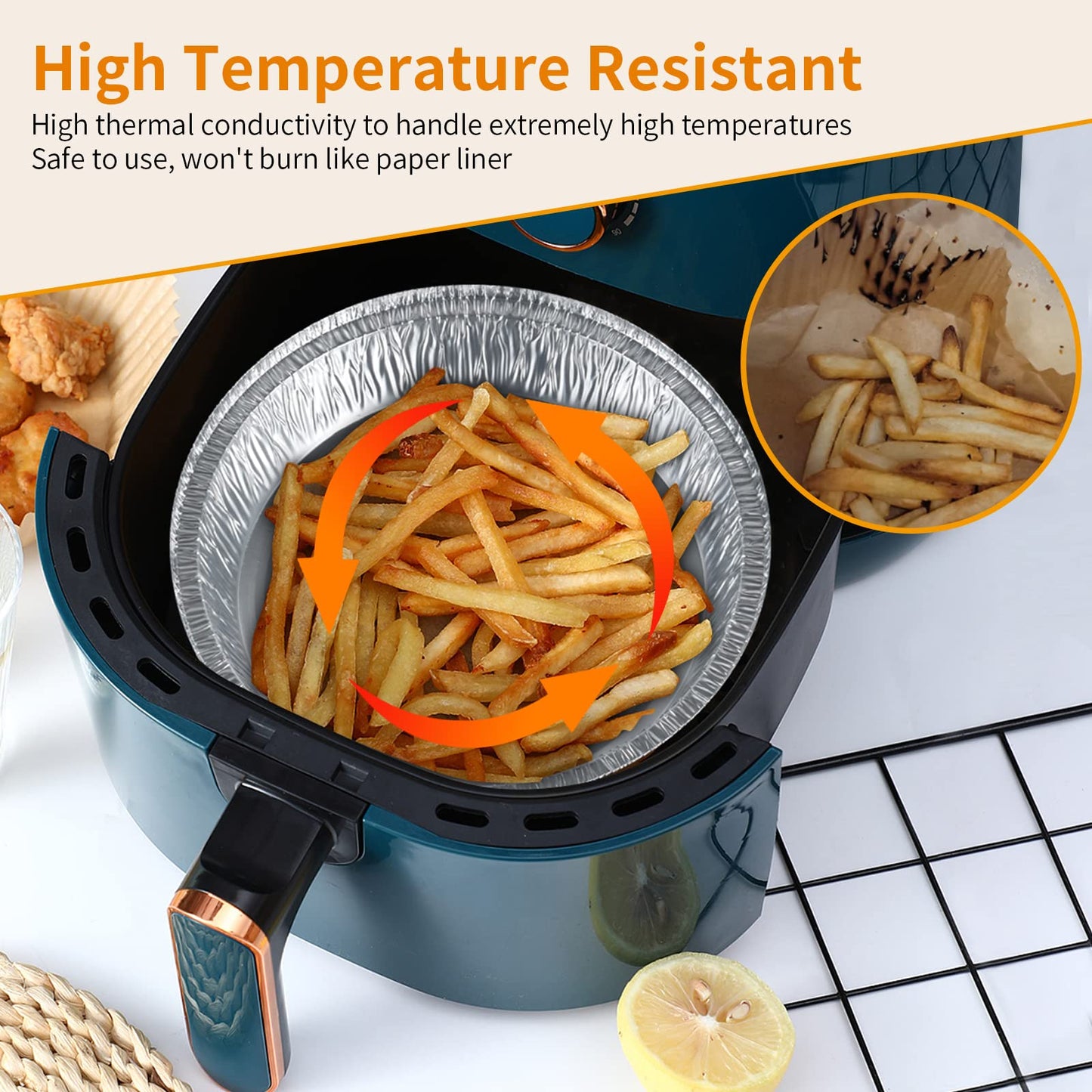 Non-stick Aluminum Foil Liners Air Fryer Disposable