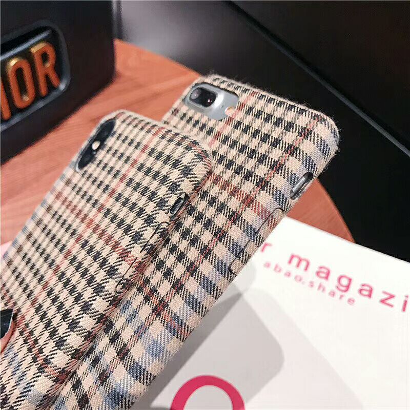 Simple plaid phone case