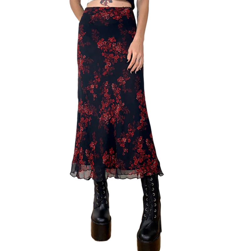 Floral Long Skirt