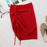 Scrunched Side Drawstring Skirt