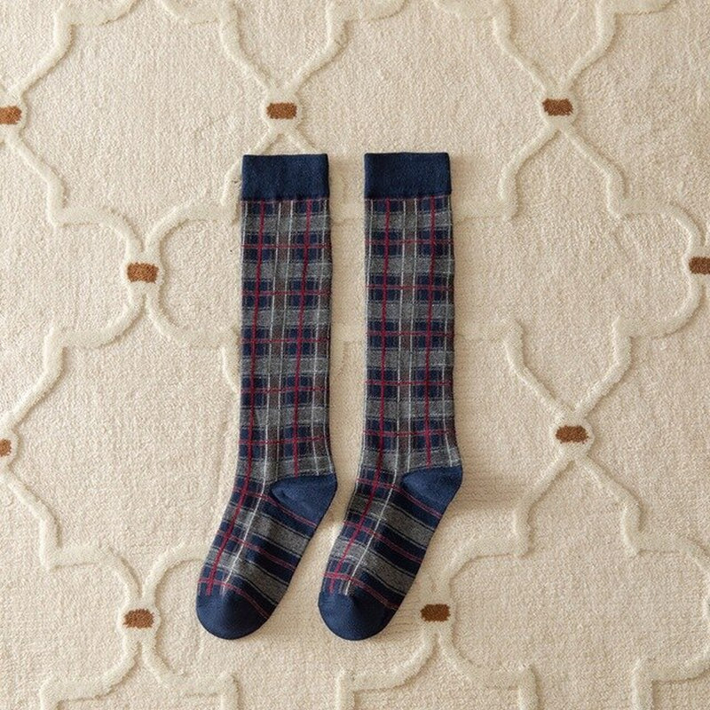 Plaid Long Socks 