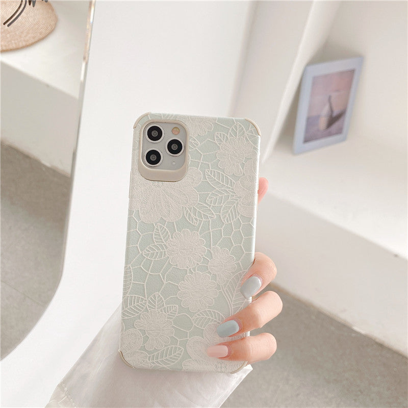 Lace flower phone case