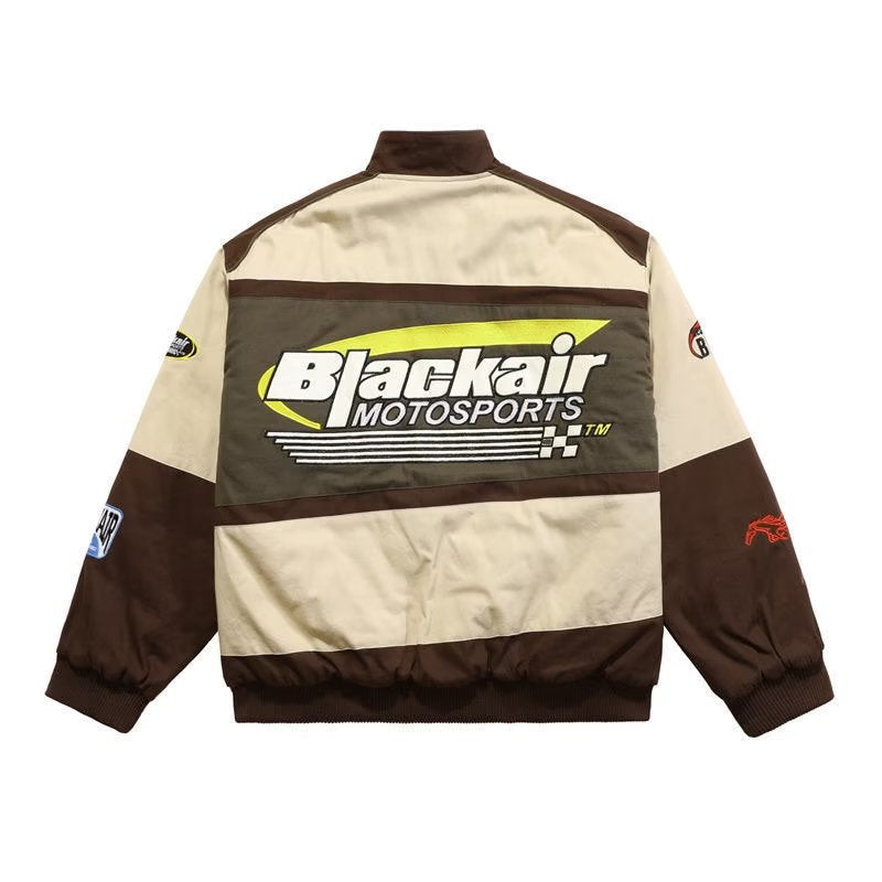 American retro racing coat