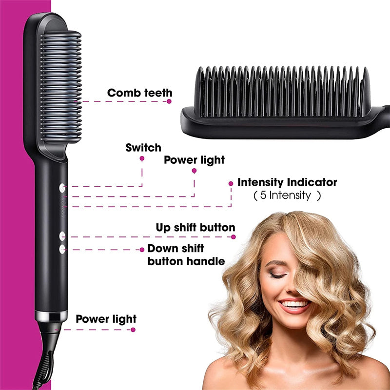 Hair Straightener Hot Comb Ion Curling