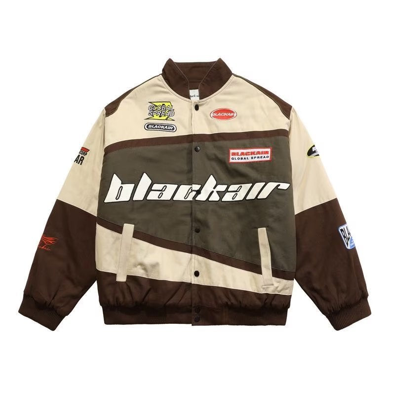 American retro racing coat