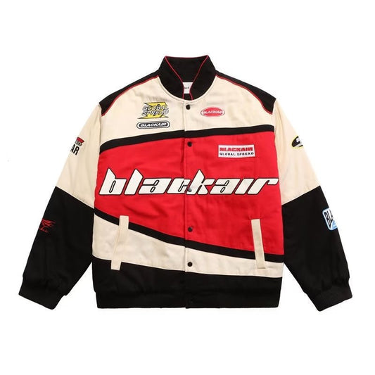 American retro racing coat