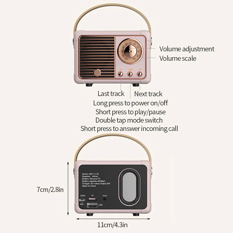 Mini Retro Desk Speaker