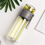 Glass Water Bottle With Tea Infuser Filter & Separation