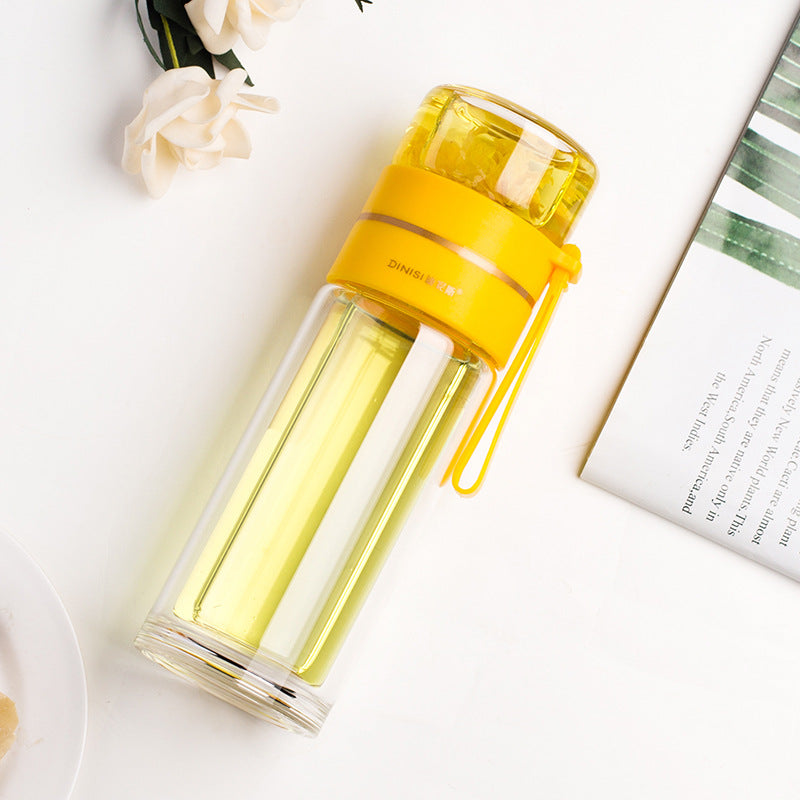 Glass Water Bottle With Tea Infuser Filter & Separation