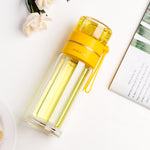 Glass Water Bottle With Tea Infuser Filter & Separation